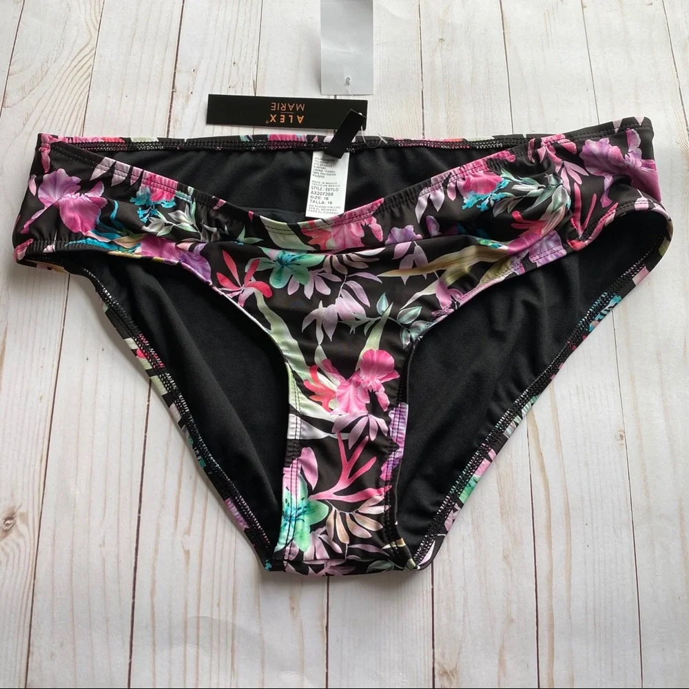 🎄ALEX MARIE plus size floral bikini bottoms
